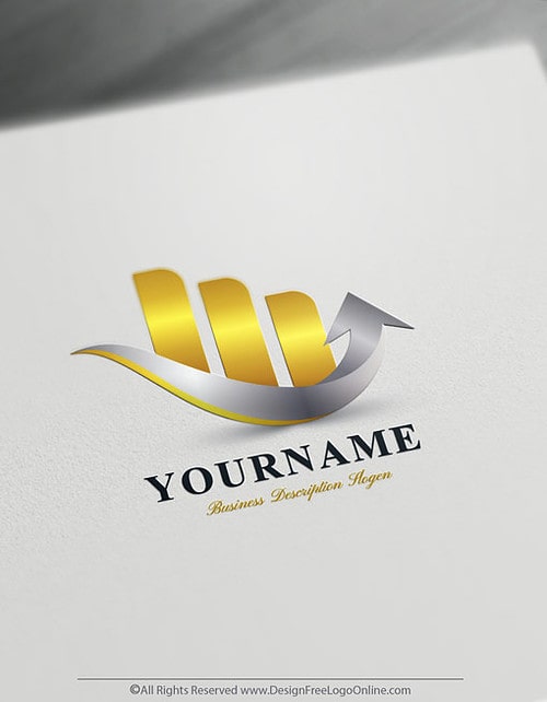 Golden 3D Finance Logo Online