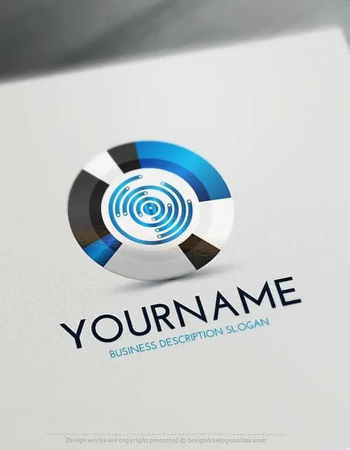 00101 3D logos design free 3D target logo maker online