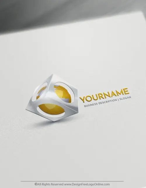 Create a 3D Logo For Free - Gold Globe Logo Templates