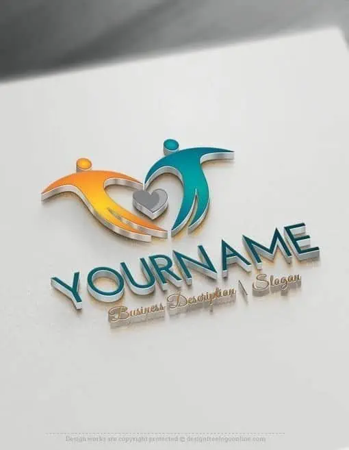Family Logo creation made instantly with People logo template.