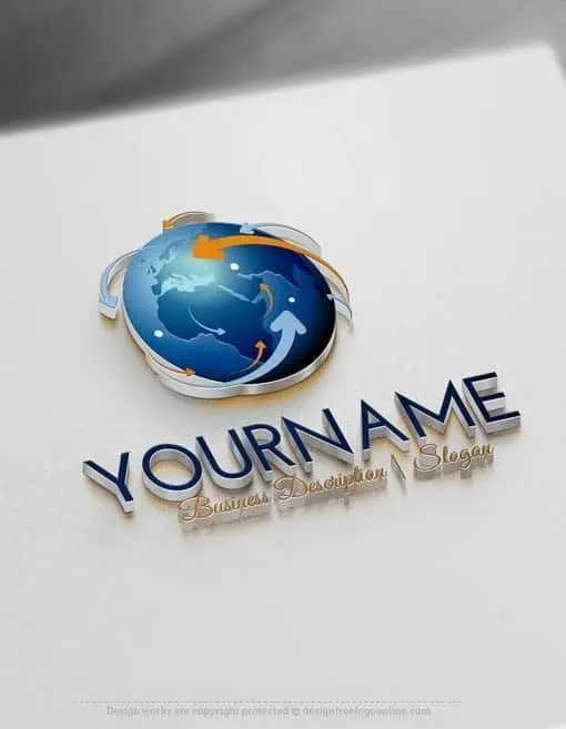Network Globe Online Logo Template
