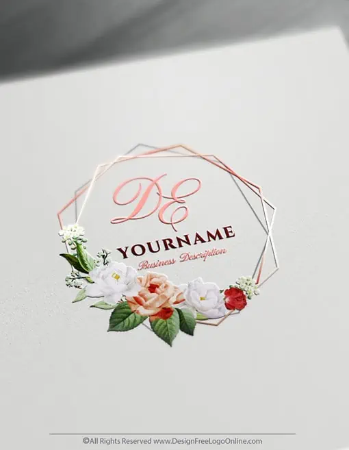 Diseña tu propio logotipo de rosa utilizando el creador de logotipos Vintage.