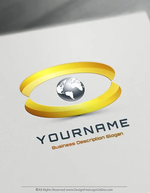 luxury Eye Globe Logo Maker Design