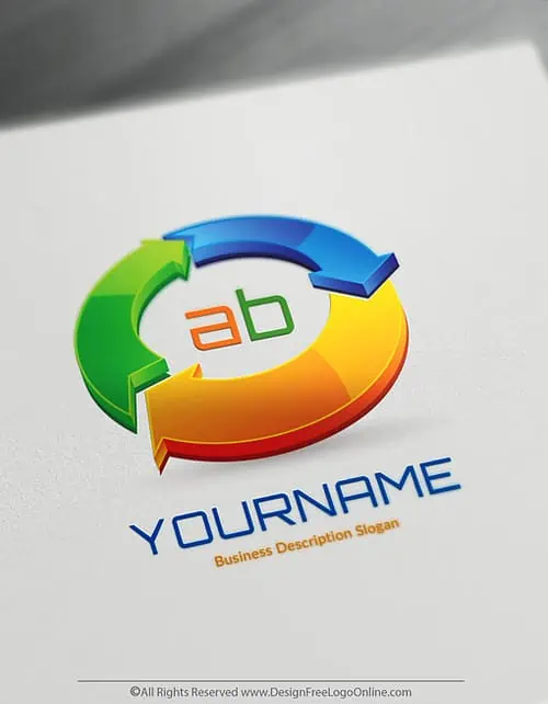 Crea tu propio logotipo de flechas 3D en línea usando el creador de logotipos 3D