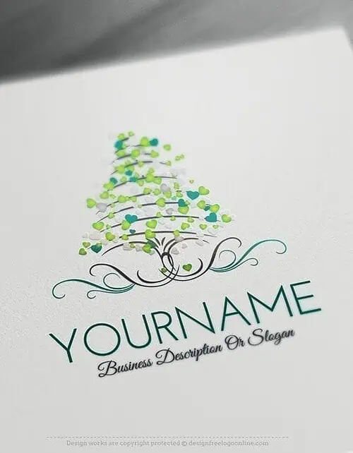Design-Free-Love-Tree-of-hearts-Logo-Templates