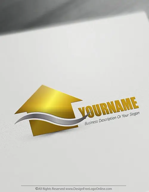 Create your own Gold house logo Design Online