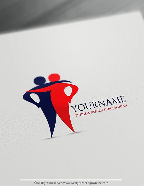 Instantly design your own hugging group logo ideas with the online logo maker