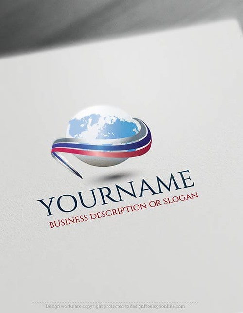 Online company logo templates decorated with a Path Globe 3D Logo