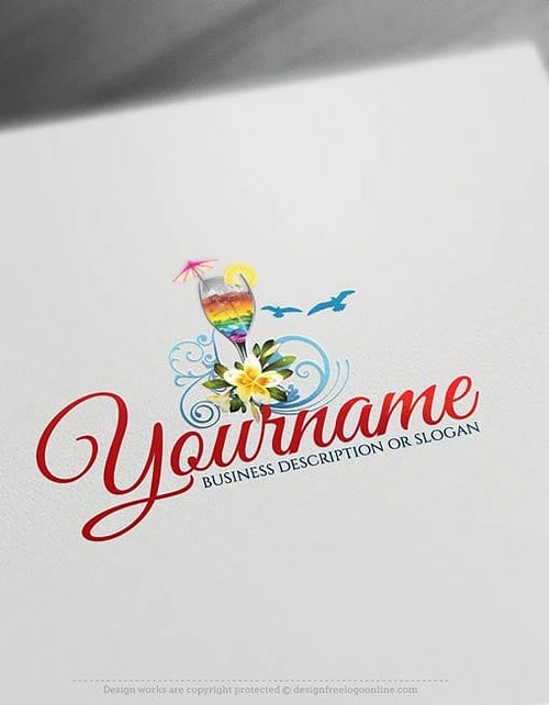 Free-logomaker-summer-cocktail-Logo-Templates