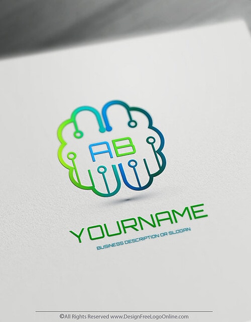 Create Your Own Logo Ideas - Digital Brain Logo Design