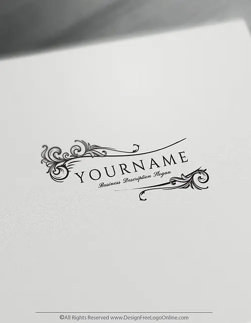 Skapa en vintage tatueringslogotyp gratis - Dekorativa rammallar