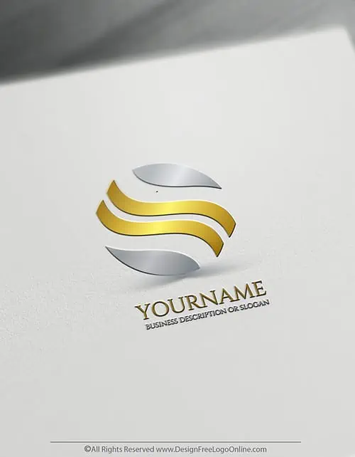 Create your own Gold waves logo design ideas with the logo maker.
