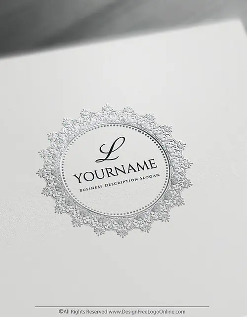 Create a Silver Monogram Lace Logo Free