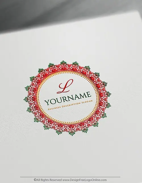 Colorful authentic Oriental mandala logo