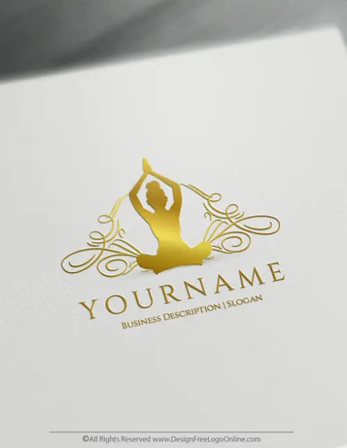 Gold Yoga Logo Maker