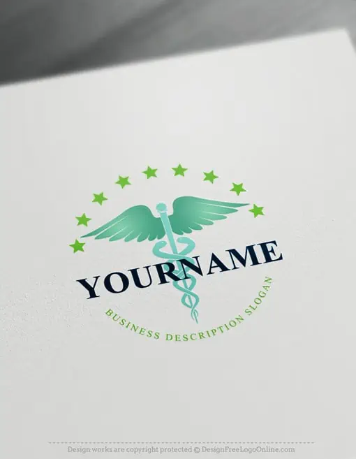 green healthcare branding logos