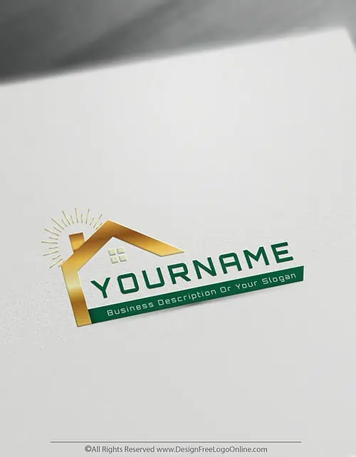 Luxury Green Gold Realtor Logo Design