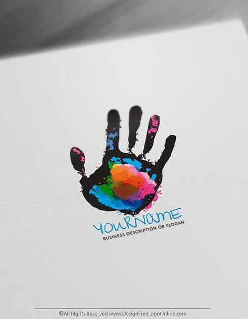 Create Hands Logo For Free – Palm Logo Design Template