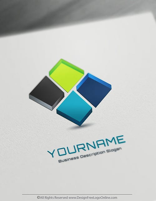 Design your own 3D logo ideas instantly using 3D Cube Logo Templates