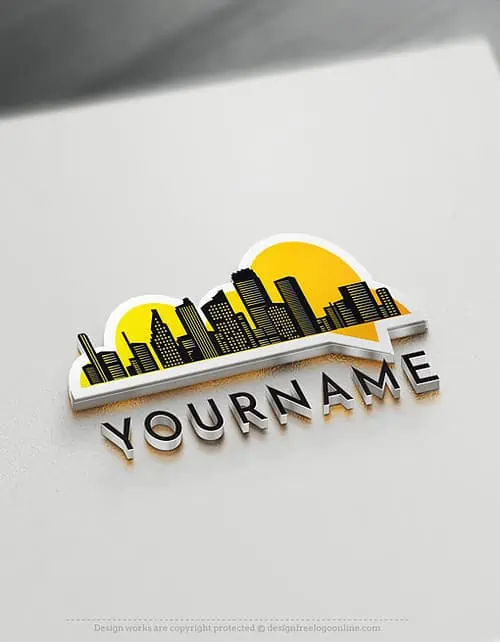 Instantly use the Real Estate Logo Maker for free to customize your own urban city logo design.