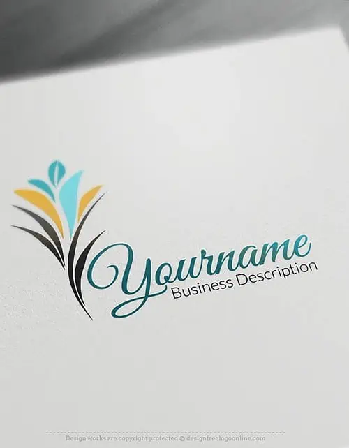 Free logo maker - online flower grow Logo Template