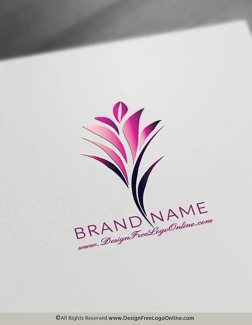 Abstract Growing Flower Logo Template