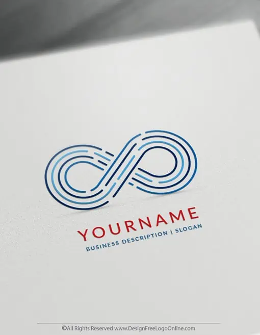 Digital Infinity Logo Template blue