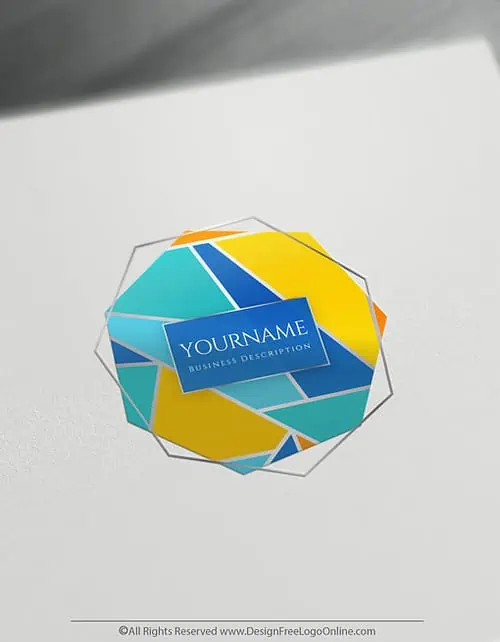 fresh summer mosaic icon design