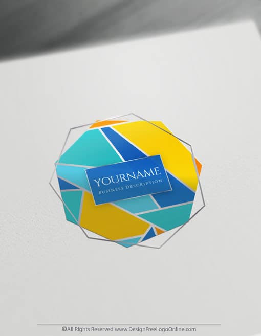 fresh summer mosaic icon design