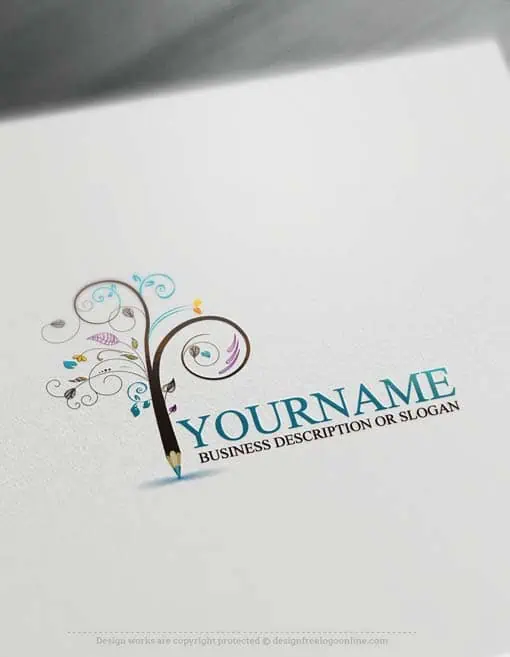 Free logomaker education logos Pencil Logo