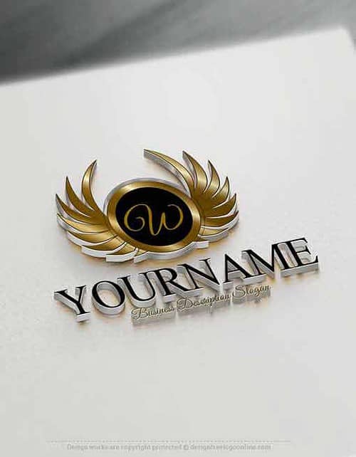 Make Own Wings logo design with Our Free Logo design Maker