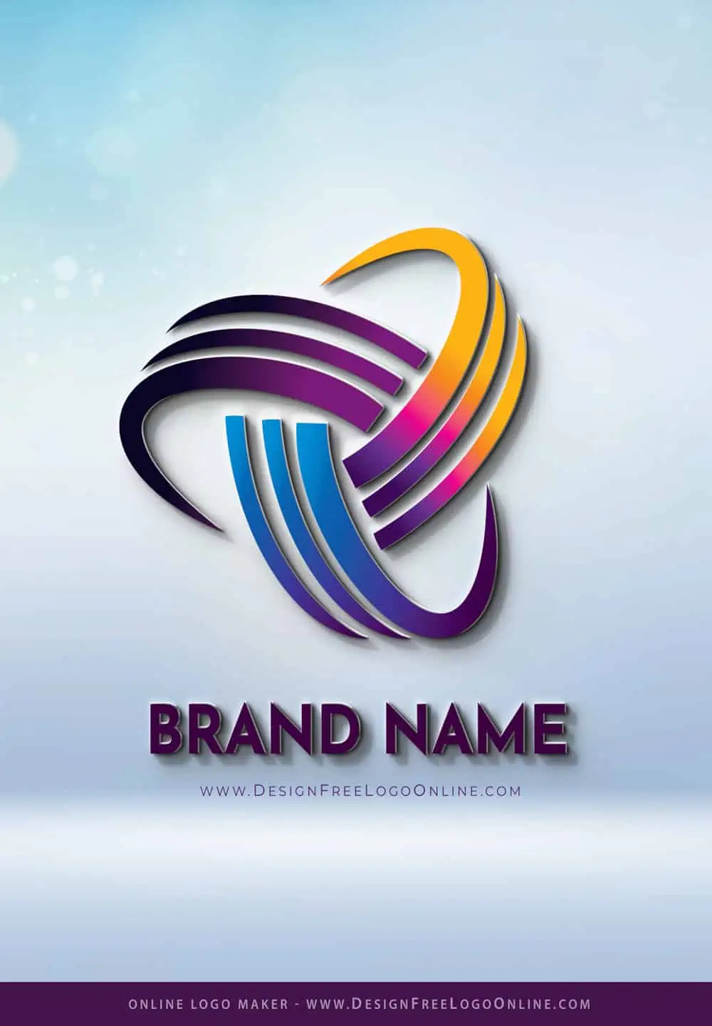 3D infinity logo maker