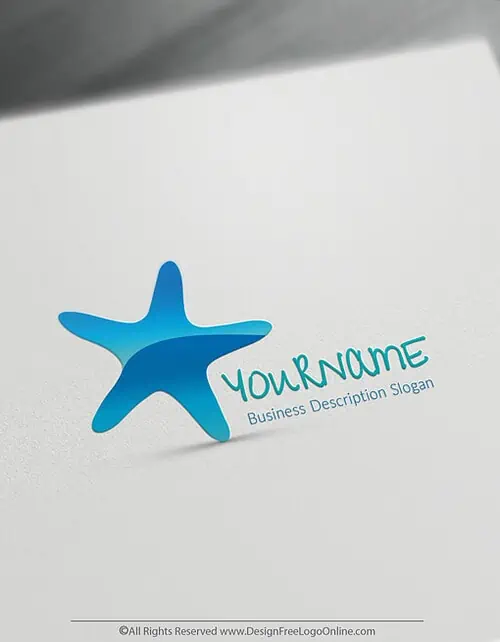 Blue Sea Starfish Logo Design