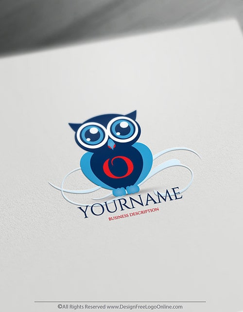 Create a blue Owl Logo with the free Logo Maker. Download your education logo today
