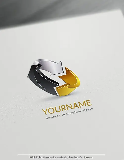 golden synergy 3D symbol
