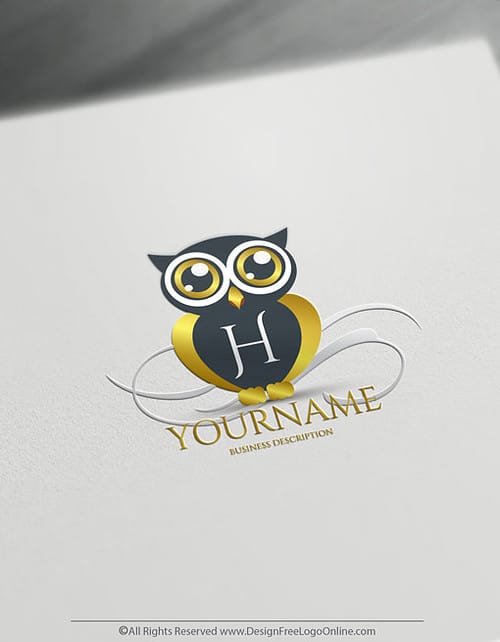 Create an Owl Logo with the free Logo Maker. Download your education logo today