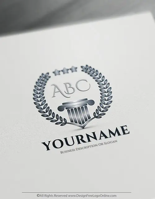Luxurious Greek Law Firm Logo Maker - Alphabet Logo Template