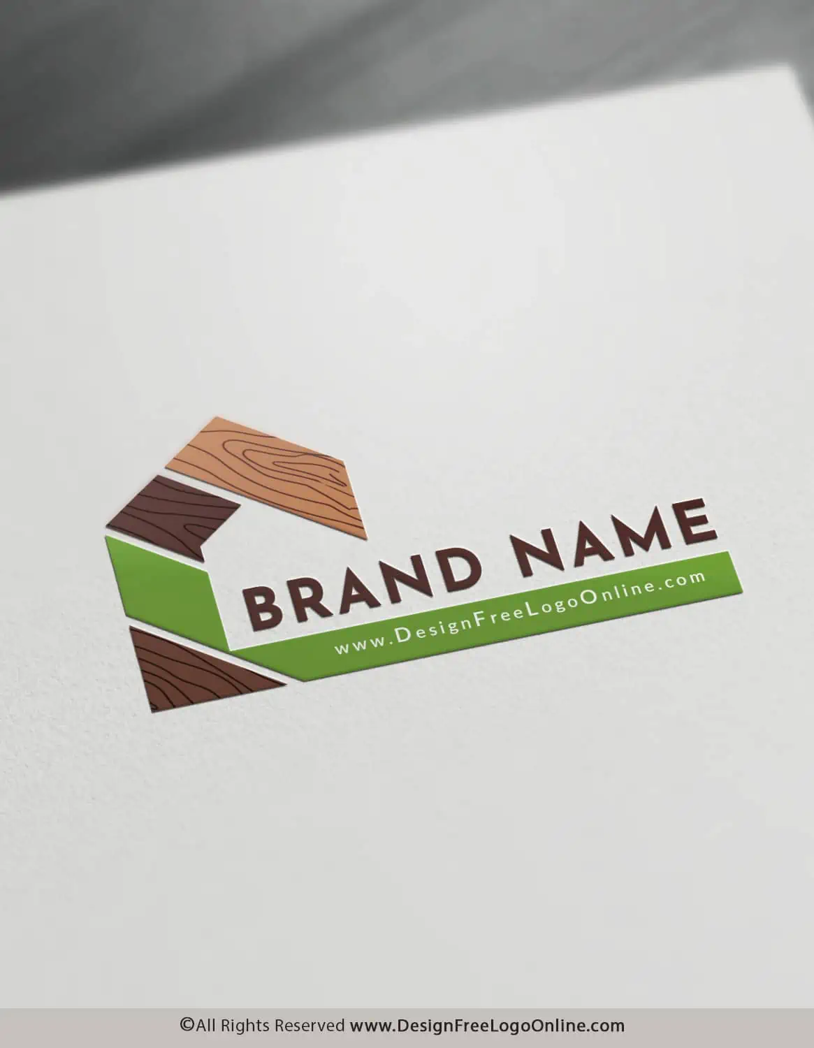 eco friendly modern wood house logo