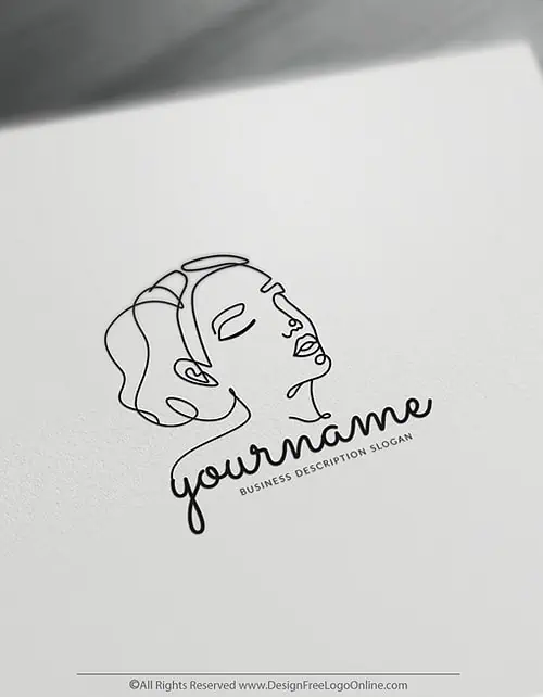 Minimalist Lines incredible Woman Logo