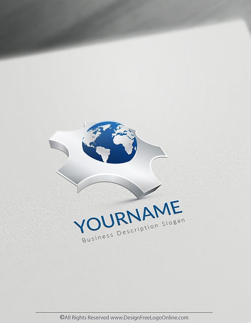Create a 3D Gear Logo For Free with Global Industrial Logo Template