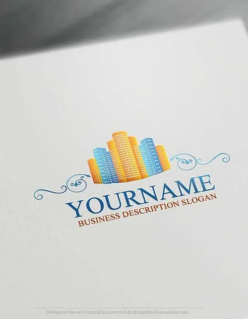 Ready Made Online Logo Maker City Real Estate Logo Design