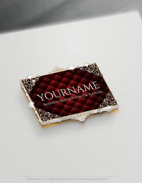 Free Vintage Logo Maker - Decorated Gold Frame Logo Design