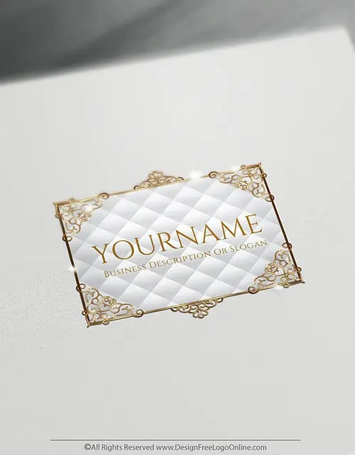 Free Vintage Logo Maker - Decorated Gold Frame Logo Design
