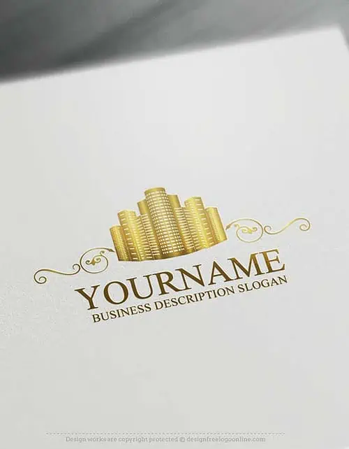Ready Made Online Logo Maker City Real Estate Logo Design