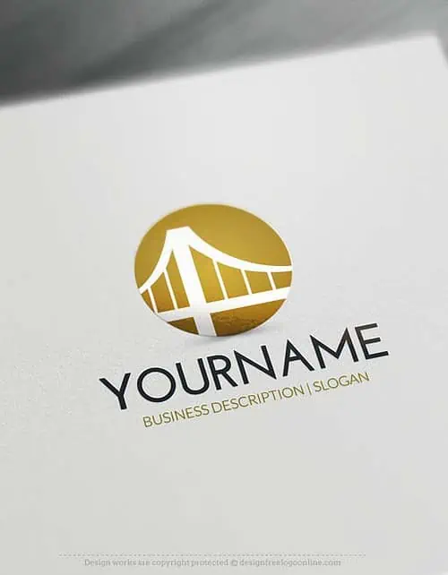Make your own Suspension Bridge Logo Design with our online Logo Maker. Use our free Logo creator to change your bridge logo in real time.