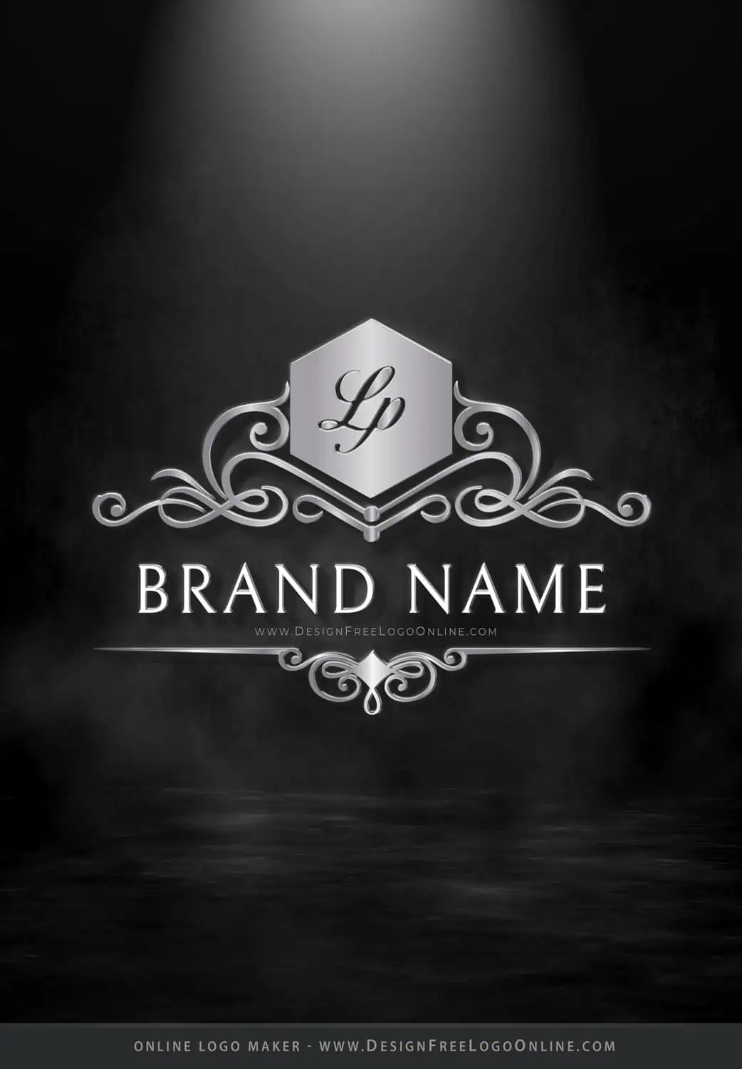 3D vintage luxury branding logo