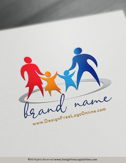 Online Family Parents Logo Design