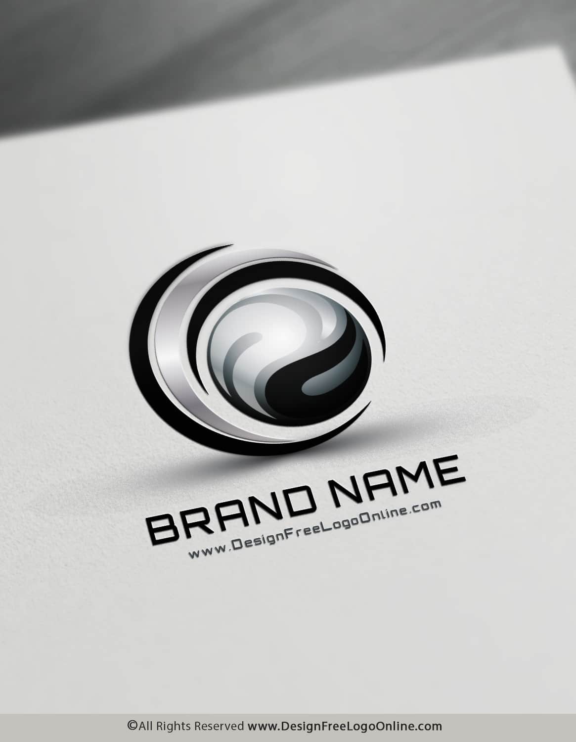 Free Logo Creator Online Create 3D Swirl Logo Maker