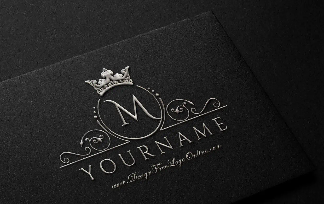 luxury silver crown logo