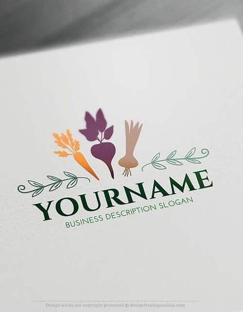 Make Organic Vegetables Logo design with Free Logo Maker